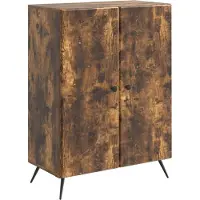 vidaXL Credenza in rovere affumicato 66 x 34,5 x 90 cm in materiale derivato dal legno