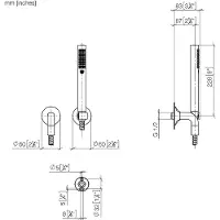 Dornbracht Garniture de douche VAIA avec rosaces individuelles, flowReduce, 27808809-270010, 27808809-270010