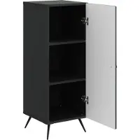 vidaXL Credenza nera 33 x 34,5 x 90 cm in materiale derivato dal legno