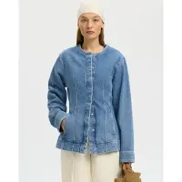 Selected Giacca In Denim Donne Blu 34