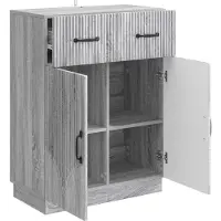 vidaXL Credenza Sonoma grigia 66 x 34,5 x 87 cm in materiale derivato dal legno