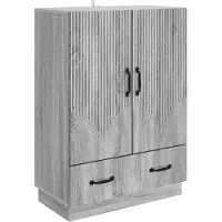 vidaXL Credenza Sonoma grigia 66 x 34,5 x 92 cm in materiale derivato dal legno