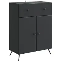 vidaXL Credenza nera 66 x 34,5 x 90 cm in materiale derivato dal legno