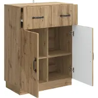 vidaXL Credenza in rovere Artisan 66 x 34,5 x 87 cm in materiale derivato dal legno