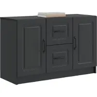 vidaXL Credenza nera 89 x 34,5 x 57 cm in materiale derivato dal legno