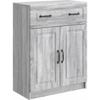 vidaXL Credenza Sonoma grigia 66 x 34,5 x 87 cm in materiale derivato dal legno