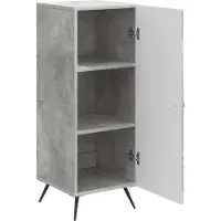 vidaXL Credenza grigio cemento 33 x 34,5 x 90 cm in materiale derivato dal legno
