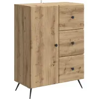 vidaXL Credenza in rovere Artisan 66 x 34,5 x 90 cm in materiale derivato dal legno