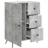 vidaXL Credenza grigio cemento 66 x 34,5 x 90 cm in materiale derivato dal legno