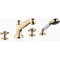 Dornbracht MADISON Mitigeur de bain à 4 trous pour montage sur bord de baignoire, saillie 225mm, 27502360-09, 27502360-09