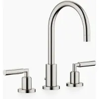 Dornbracht TARA Mélangeur de lavabo à trois trous avec garniture d'écoulement, saillie 165mm, 20713882-06, 20713882-06