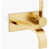 Dornbracht MEM Mitigeur monocommandé mural pour lavabos avec plaques de recouvrement, sans vidage, saillie 207mm, 36864782-28, 36864782-28