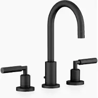 Dornbracht TARA Mélangeur de lavabo à trois trous avec garniture d'écoulement, bec pivotant à 360°, saillie 135mm, 20710882-33, 20710882-33