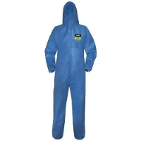 Uvex 5/6 Air tuta di protezione chimica Blu tuta monouso a tenuta di particelle taglia L