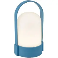 Briloner Lampada LED da tavolo ricaricabile ASA, blu tortora, altezza 15,5 cm, IP44