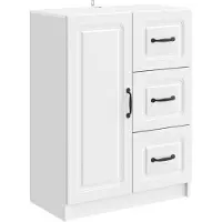 vidaXL Credenza , bianco lucido, 66 x 34,5 x 87 cm, materiale a base di legno