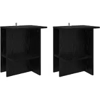 Syfax Tavolino da salotto 2 pcs Rovere Nero 40 x 30 x 49 cm