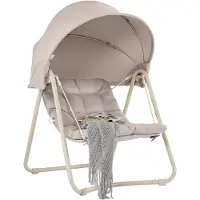 SoBuy Set di mobili da giardino : poltrona sospesa, set da esterno, mobili da balcone, lettino da giardino, sdraio, amaca, dondolo, pouf OGS62-MI