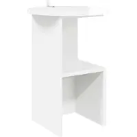 Syfax Tavolo laterale Bianco Lucido Ø 39,5 x 55 cm