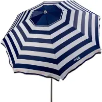 Aktive Ombrellone da spiaggia Active Windbreaker a 8 stecche, 220 cm, blu navy, per la spiaggia, blu, taglia unica
