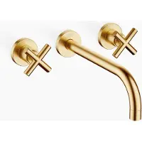 Dornbracht TARA Mélangeur mural pour lavabo sans garniture de vidage, saillie 240mm, kit de montage final, 36717892-28, 36717892-28