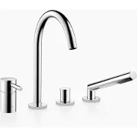 Dornbracht META Mitigeur de bain à 4 trous pour montage sur bord de baignoire ou sur bord de carrelage, saillie 221mm, 27632661-00, 27632661-00
