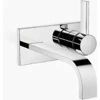 Dornbracht MEM Mitigeur monocommandé mural pour lavabos avec plaques de recouvrement, sans vidage, saillie 207mm, 36864782-00, 36864782-00