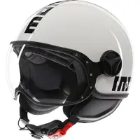 Momo Design FGTR Classic Casco Jet unisex bianca, taglia 61