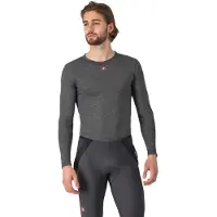 Castelli Medio Base Layer L/S Maglietta tecnica ciclismo Uomo (XL, grigio)