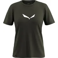 Salewa Women's Solid Dri-Release S/S Tee T-shirt Donna (40, olivia/nero)