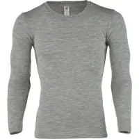 Engel Shirt L/S Intimo lana merinos Uomo (46/48, grigio)