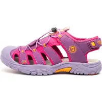 TROLLKIDS Kid's Kvalvika Sandal Sandali Bambini (33, lilla/fuchsia)
