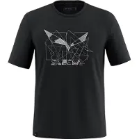 Salewa Eagle Geometric T-Shirt Maglia funzionale Uomo (50, nero)