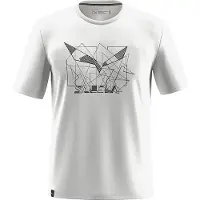 Salewa Eagle Geometric T-Shirt Maglia funzionale Uomo (48, grigio/bianco)