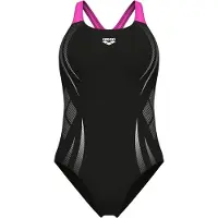 Arena Women's Poseidonia Swimsuit Swim Pro Back LB Costume intero Donna (34, nero)