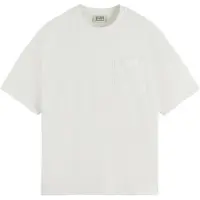 Scotch & Soda Core - 3 Crosses Loose Fit Pocket T-shirt White Taglia: M | Magliette basic Outlet | Uomo | Bianco