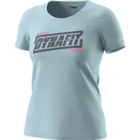 Dynafit Women's Graphic Cotton S/S Tee T-shirt Donna (38, turchese/grigio)