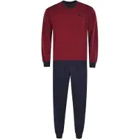 Hajo Pigiama lungo navy / rosso / rosso acceso