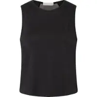 Mandala Women's Cropped Tank Top Top Donna (L, nero)
