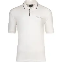 Armani Exchange per uomo. XM001557AF10363U0009 Polo elasticizzata bianca (S), Bianco, Casual, Cotone, Manica corta