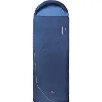 Grüezi Bag Biopod Wolle Camp Cotton Comfort Sacco a pelo sintetico (bis 191 cm Körpergröße - 225 x 80 cm, blu)