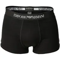 Emporio Armani per uomo. EM000253_AF14134 Set di 2 delicati boxer neri (M), Nero, Homewear, Viscosa