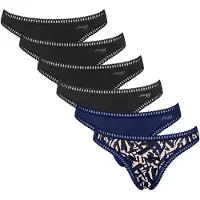 Sloggi String beige / blu scuro / nero