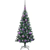 vidaXL Albero di Natale artificiale preilluminato verde 120 cm