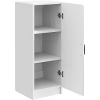 vidaXL Credenza , bianco lucido, 33 x 34,5 x 87 cm, materiale a base di legno