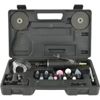 GEKO Smerigliatrice pneumatica diritta con accessori 21 pezzi G03142