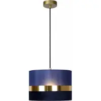 Lucide Lampada a sospensione in blu navy con elementi dorati EXTRAVAGANZA 1xE27 40W