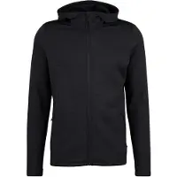 Heber Peak Merino210 EvergreenHe. Zip Hoody Maglia con zip e cappuccio Uomo (3XL, nero)