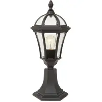 Garden Zone Lampada da terra da esterno in stile retrò nera E27 60W Ledbury