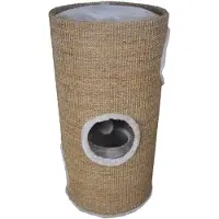 OEM Tassilo Krabton per gatti - 2 livelli e 3 ingressi - Ø 36 cm x 70 cm con peluche in sisal incluso topo da gioco